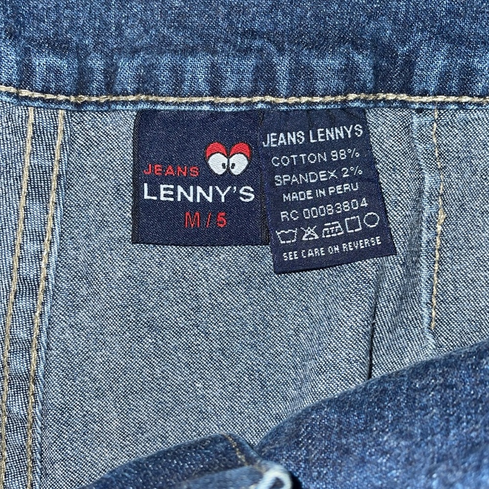 Lenny’s Embroidered Blue Jeans.  Size M/5. - Picture 4 of 4